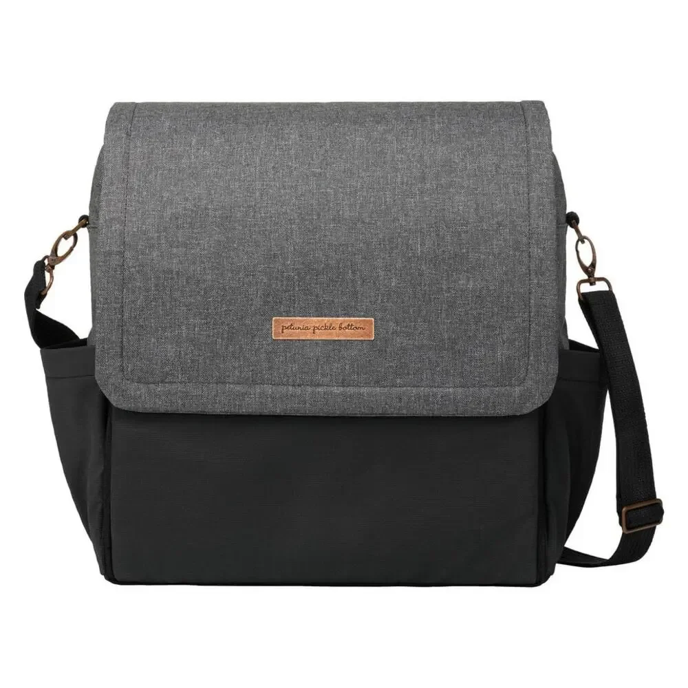 Petunia‎ Pickle Bottom Boxy Backpack Diaper Bag Gray Black Convertible